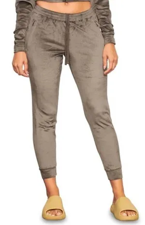 Skims Velour Velvet Joggers Gunmetal Small thumbnail 1