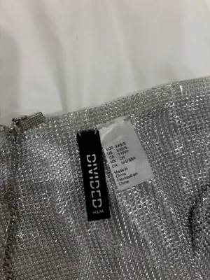 H&M Sparkle Tank Silver thumbnail 3