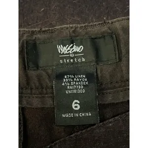 Mossimo Shorts Womens 6 Brown Cargo Linen Blend Stretch Pockets Casual thumbnail 3