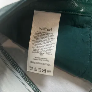 Aritzia Wilfred The Melina Faux Leather Pants in Aventurine Green Women's Size 6 thumbnail 12