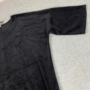 XCVI Dress Womens L Black Shift Kimono‎ Sleeve Oversized Velour Casual Party thumbnail 5
