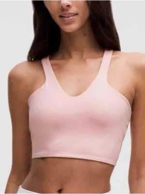 Lululemon pink strawberry milkshake sports bra thumbnail 6