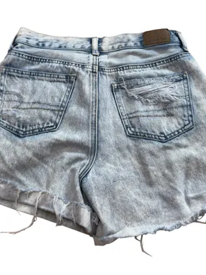 American Eagle Women’s 0 Acid Wash Distressed Denim Cutoff Shorts Super Stretch thumbnail 8