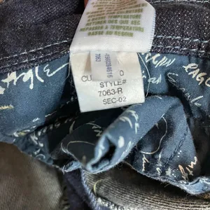 American Eagle Vintage Y2K Mid Rise Wide Leg Flare Trouser Jeans Dark Wash 14 thumbnail 11