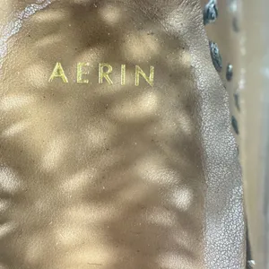 AERIN Leather Black Eyelet Rubber‎ Soled Slip On Comfort Flats Women's Size 8 thumbnail 7