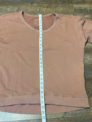 Aerie Oversized Slouchy Grunge Sweatshirt Brown Women's XS thumbnail 4