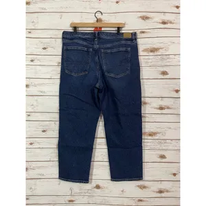 American Eagle Stretch Super High-Waisted Ankle Straight Jean - Dark Wash - 18 thumbnail 16