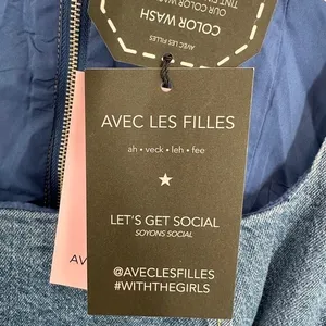 Avec‎ Les Filles Denim Mini Dress Square Neck Sleeveless Harness Denim Body-Con thumbnail 7
