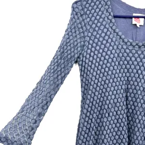 Lilka size Small blue polka‎ dot long sleeve dress lined thumbnail 3
