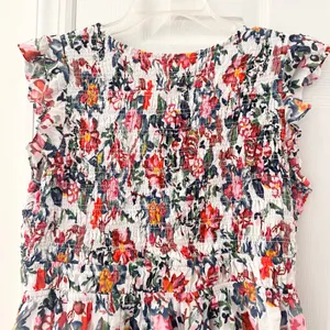 By Anthropologie The Peregrine Mini Dress Multicolor Floral Print Large XL READ thumbnail 8