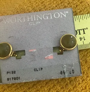 FINAL MARKDOWN Worthington Gold Clip-On Earrings thumbnail 1