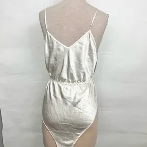 Victoria's Secret Vintage Gold Label Ivory Satin Bodysuit Bridal Wedding Large thumbnail 4