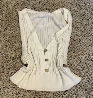 Free People Saturday Morning Crop in Ivory thumbnail 1