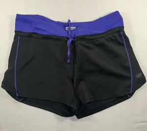 New Balance Lightning Dry Running Shorts Women’s Size Lg Purple Black 3.5in thumbnail 1
