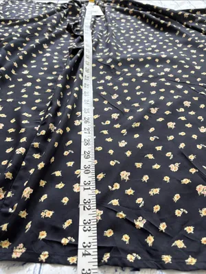 NWT Billabong Ocean Air Floral Maxi Wrap Skirt - Black / Yellow (Size Small) thumbnail 10