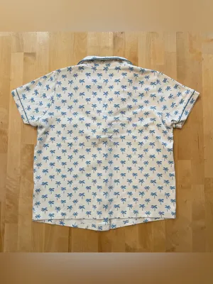Rare Roller Rabbit x Faherty Palms Polo Pajama Set - Blue/Cream thumbnail 3