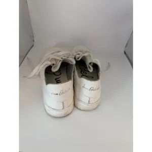 Sam Edelman White Leather Low Top‎ Sneakers Womens 9 Minimalist Lace Up Shoes thumbnail 3