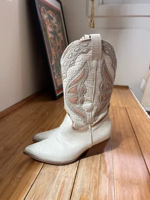Steve Madden Cowboy Boots White thumbnail 2