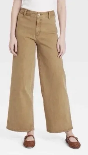 Universal Threads Women’s Sailor Wide Leg Jeans Size 4 Brown High Rise Stretch NW thumbnail 1