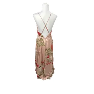 Lulus Faux Wrap XL Blush Pink Floral Satin Maxi Dress Romantic Wedding Guest thumbnail 4