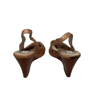 Steve Madden Gladice Leather Slingback Wedge‎ Heels thumbnail 5