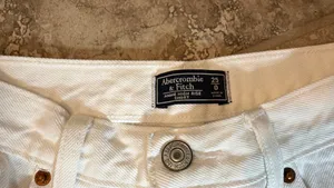 Abercrombie & Fitch White Distressed Denim Cutoff Shorts thumbnail 2