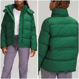 Green Lululemon Wunder Puff Down Jacket Evergreen Puffer Coat w/ Detachable Hood thumbnail 7
