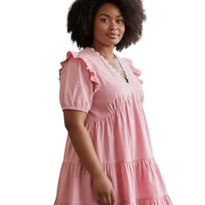 Simply Southern pink ruffle baby doll dress - large thumbnail 8