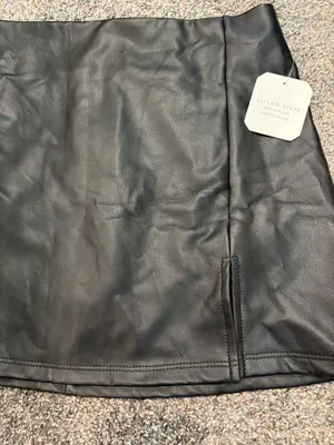 Altar'd State Leather Black Skirt thumbnail 4