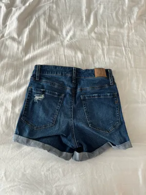 Medium Wash Seriously Stretchy Super High-Rise Midi Shorts thumbnail 3