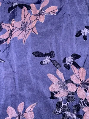 Sun & Shadow Navy Floral High-Neck Velvet-Print Dress thumbnail 3