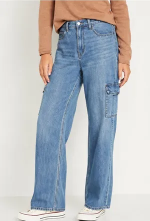Old Navy Extra High Rise Sky-Hi Wide Leg thumbnail 1