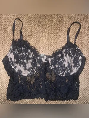 white fox boutique black lace  bustier size small thumbnail 2