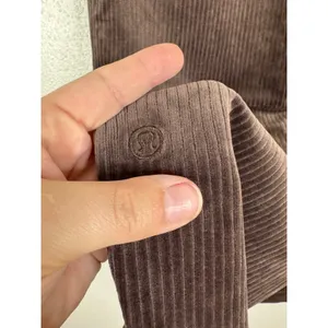 Lululemon Scuba Mid-Rise Wide-Leg Pant 7/8 Velvet Cord Espresso Brown 8 LW5GA5S thumbnail 7