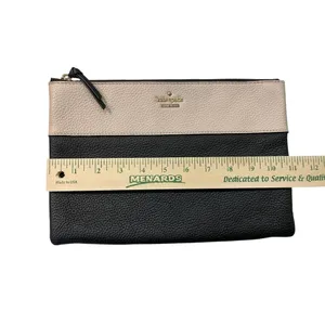 Kate Spade New York Clutch Used Leather Black Beige thumbnail 9
