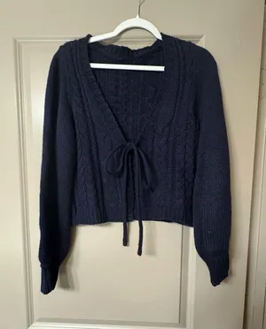 Navy Cardigan Blue Size M thumbnail 1