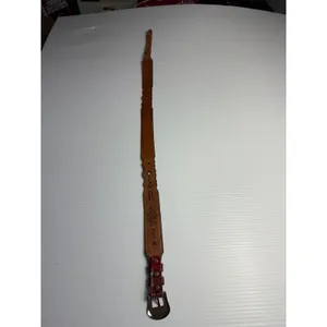Silver Creek Collection Western Tooled Leather Belt Red Brown‎ Buckle 30 thumbnail 3