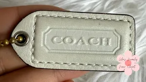 1.5" y2k COACH Fob Bag Charm Hang tag Hangtag thumbnail 1