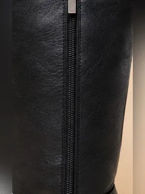 Billini Kaylen Riding Boots in Black, an edgy, knee-high moto/biker boot size 9 thumbnail 9