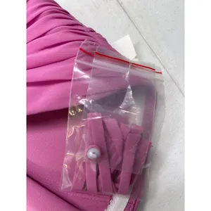Dessy Collection Strapless Empire Waist Chiffon Gown in Orchid Pink Size 14 NWOT thumbnail 10