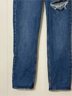 Abercrombie & Fitch The ’90s Straight Ultra High Rise Jeans Size 26 Distressed thumbnail 3