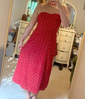 Francesca's Red heart maxi dress thumbnail 2