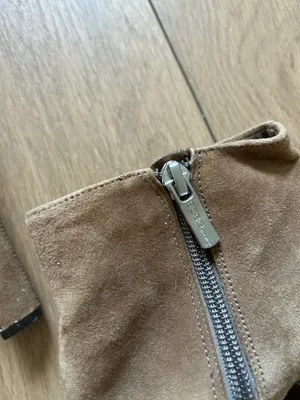 BCBGMaxAzria Taupe Suede Platform Ankle Booties thumbnail 3