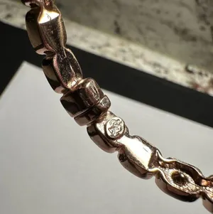 Premier Designs Rose Gold & Rhinestone Hinged Bangle Bracelet 7 Inch thumbnail 6