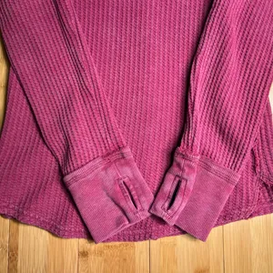 FREE PEOPLE We The Free Womens Roll With It Ribbed Distressed Thermal Shirt|Sz:S thumbnail 12