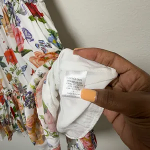Olivaceous Women Babydoll Dress Small White Floral Butterfly Garden‎ Wedding thumbnail 9