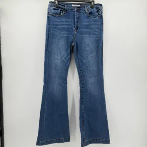 Stetson High Rise Flare Jeans Womens 12 Reg Blue Denim 11-054-0921-2400BU thumbnail 2