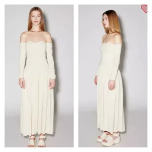 Rosetta Getty Ruched Ivory Strapless Dress thumbnail 2
