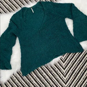 Free people bell sleeve loose cable knit sweater thumbnail 2
