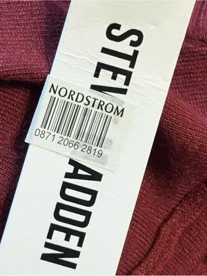 Steve Madden Oversized Mock Neck Sweater Dress in Deep Wine size Large NWT thumbnail 6
